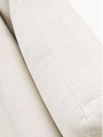 Ecksofa Luna, Bezug: 100 % Polyester Der strap, Gestell: Massives Buchenholz, Schi, Füße: Metall, galvanisiert Das , Webstoff Off White, B 280 x T 184 cm, Eckteil rechts