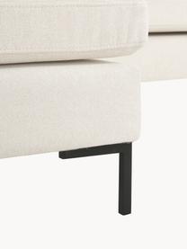 Ecksofa Luna, Bezug: 100 % Polyester, Oeko-Tex, Gestell: Massives Buchenholz, Schi, Webstoff Off White, B 280 x T 184 cm, Eckteil rechts