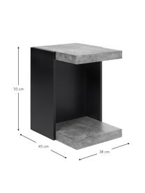 Table d'appoint Klaus, Aspect béton