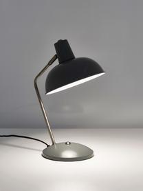 Retro-Schreibtischlampe Hood, Lampenschirm: Metall, lackiert, Grün, Goldfarben, B 20 x H 38 cm