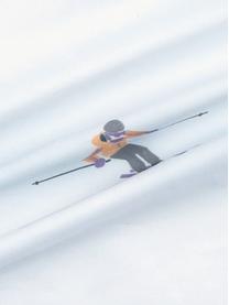Designer Baumwollperkal-Kopfkissenbezüge Ski von Kera Till, 2 Stück, Webart: Perkal Fadendichte 180 TC, Hellblau, Weiß, B 40 x L 80 cm