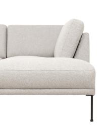 Sofa narożna Fluente, Tapicerka: 80% poliester, 20% ramia , Stelaż: lite drewno sosnowe z cer, Nogi: metal malowany proszkowo, Jasnobeżowa tkanina, S 221 x G 200 cm, lewostronna