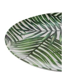 Bamboehouten ontbijtbordenset Tropical, 4-delig, 55% bamboevezels, 25% maïszetmeel, 15% melamine, Groentinten, wit, Ø 20 cm