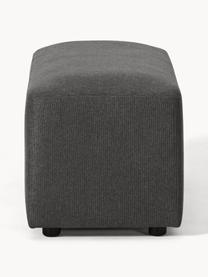 Pouf Melva, larg. 99 x prof. 42 cm, Tissu anthracite, larg. 99 x prof. 42 cm