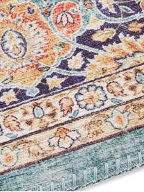 Loper Keshan Maschad in oosterse stijl, 100% polyester, Turquoise, meerkleurig, B 80 x L 150 cm (maat XS)