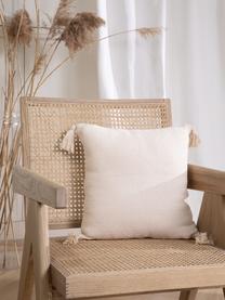 Federa arredo beige con nappe decorative Lori, 100% cotone, Beige, Larg. 40 x Lung. 40 cm