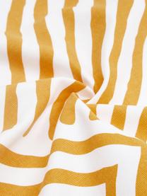 Gemusterte Kissenhülle Mia in Orange/Weiß, 100% Baumwolle, Orange, Weiß, 40 x 40 cm