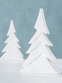 Súprava ručne vyrobených vianočných stromčekov Jade, 2 ks, Kamenina, Biela, 12 x V 19 cm