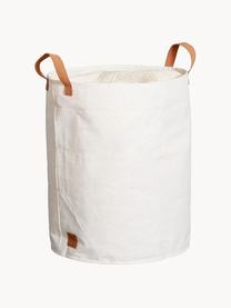 Opbergmand Premium, Mand: linnen, Lichtbeige, bruin, Ø 40 x H 45 cm