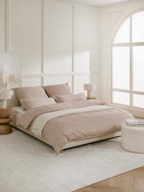 Housse de couette en satin Willa, Beige clair, larg. 240 x long. 220 cm