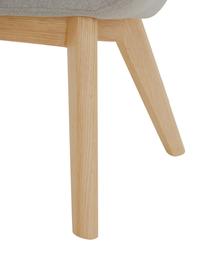 Ohrensessel Wing mit Holz-Beinen, Bezug: Polyester Der hochwertige, Beine: Massivholz mit Eschenfurn, Webstoff Grau, B 77 x T 89 cm