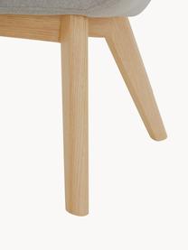 Poltrona con gambe in legno Wing, Rivestimento: poliestere Con 40.000 cic, Gambe: legno massiccio con finit, Tessuto grigio, Lung. 77 x Prof. 89 cm