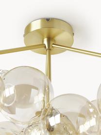 Stropná lampa so sklenenými guľami Bubbles, Odtiene zlatej, Ø 60 x V 36 cm