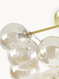 Stropná lampa so sklenenými guľami Bubbles, Odtiene zlatej, Ø 60 x V 36 cm