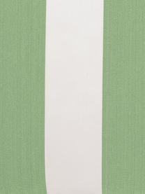 Gestreifte Outdoor-Kissenhülle Santorin in Weiß/Grün, 100% Polypropylen, Teflon® beschichtet, Grün, Weiß, 40 x 40 cm