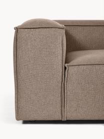 Sofa modułowa Lennon, Tapicerka: 100% poliester Dzięki tka, Stelaż: lite drewno sosnowe, skle, Nogi: tworzywo sztuczne Ten pro, Taupe tkanina, S 418 x G 269 cm, prawostronna