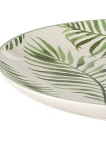 Snídaňový talíř s tropickým motivem Jade, 4 ks, Béžový, zelená