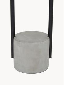 Lámpara de mesa grande de cemento Pipero, Pantalla: tela, Cable: cubierto en tela, Negro, gris, Ø 28 x Al 51 cm