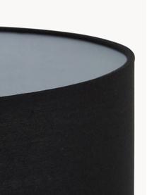 Lámpara de mesa grande de cemento Pipero, Pantalla: tela, Cable: cubierto en tela, Negro, gris, Ø 28 x Al 51 cm
