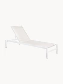 Chaise longue de jardin réglable en hauteur avec roulettes Konnor, Blanc, blanc crème, Lot de différentes tailles