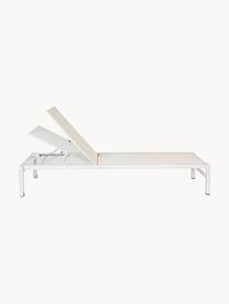 Chaise longue de jardin réglable en hauteur avec roulettes Konnor, Blanc, blanc crème, Lot de différentes tailles