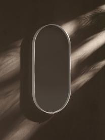 Specchio ovale da parete con illuminazione a LED Avior, Cornice: alluminio rivestito, Superficie dello specchio: vetro a specchio, Bianco, Larg. 45 x Alt. 90 cm