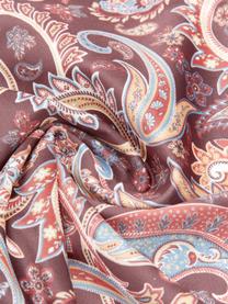 Kussenhoes Indira met paisley patroon in rozetinten, 100% polyester fluweel, Multicolour, 40 x 40 cm