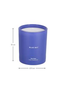 Bougie parfumée bleu Bay (lilas, vanille), Bleu foncé, blanc