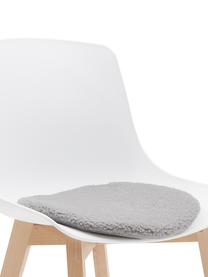 Galette de chaise en peluche Mille, Gris clair