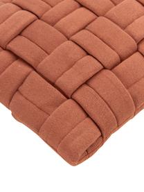 Housse de coussin tissé rectangulaire rouille Norman, Terracotta, larg. 30 x long. 50 cm