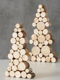 Decoratieve boompjes Allgäu van hout, 2 stuks, Hout, Licht hout, Set met verschillende formaten