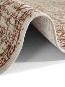 Rechthoekig vloerkleed Estera in bruin/beige met franjes, 40% gerecycled katoen, 40% polypropyleen, 20% gerecycled polyester, Bruin, beige, crèmewit, grijs, B 80 x L 150 cm (maat XS)