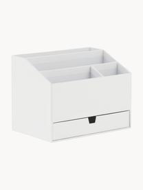 Organisateur bureau Greta, Carton laminé rigide, Blanc, larg. 24 x prof. 16 cm