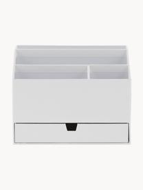 Organisateur bureau Greta, Carton laminé rigide, Blanc, larg. 24 x prof. 16 cm