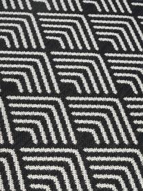 Alfombra estampada de interior/exterior Milano, Parte superior: 70% polipropileno recicla, Negro, blanco, An 80 x L 150 cm (Tamaño XS)