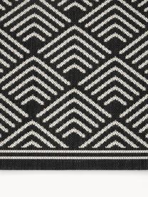 Tapis d'extérieur à poils ras Milano, Noir, blanc, larg. 80 x long. 150 cm (taille XS)