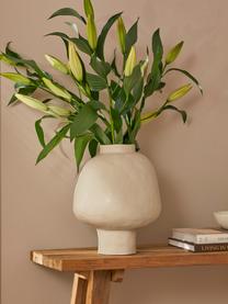 Ručne vyrobená váza z keramiky Saki, Keramika, Svetlobéžová, matná, Ø 32 x V 40 cm
