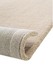 Tappeto in lana taftato a mano con motivo grafico Bent, Retro: 100% cotone Nel caso dei , Beige, crema, Larg. 140 x Lung. 200 cm (taglia S)
