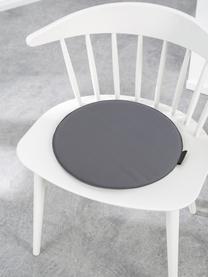 Galette de chaise ronde Luis, 2 pièces, 100 % polyester, Gris foncé, Ø 37 cm