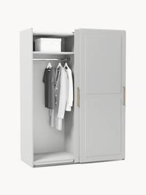 Armario modular Charlotte, 2 puertas correderas (150 cm), diferentes variantes, Estructura: tablero aglomerado revest, Gris, Interior Basic (An 150 x Al 200 cm)