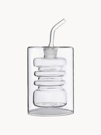 Botella artesanal de vinagre y aceite Rings, Al 16 cm, Vidrio de borosilicato, Transparente, Ø 8 x Al 16 cm