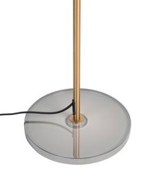 Kleine Dimmbare LED-Leselampe Float aus Glas, Lampenschirm: Glas, Lampenfuß: Glas, Goldfarben, Transparent, Ø 30 x H 132 cm