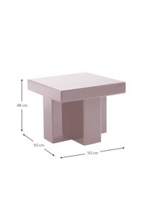 Mesa auxiliar Crozz, Tablero de fibras de densidad media (MDF) pintado, Rosa, B 50 x H 48 cm