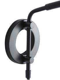 Verstelbare wandlamp Cal met stekker, Lampenkap: gelakt metaal, Frame: gelakt metaal, Zwart. Lampenkap binnenzijde: wit, D 27 x H 27 cm