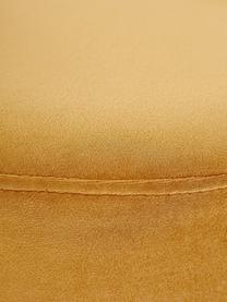 Taburete redondo de terciopelo Clarissa, Tapizado: 100% terciopelo de poliés, Estructura: tablero de densidad media, Amarillo, dorado, Ø 35 x Al 40 cm