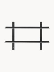 Estante de pared de metal Tag, Metal recubierto, Negro, An 80 x Al 52 cm