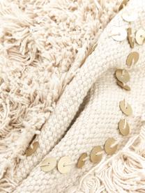 Kissenhülle Frederieke mit dekorativer Verzierung, 100% Baumwolle, Beige, B 45 x L 45 cm