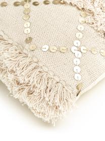 Povlak na polštář s dekorativním ornamentem Frederieke, 100 % bavlna, Béžová, Š 45 cm, D 45 cm