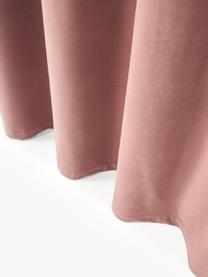 Cortinas oscurecedoras de terciopelo con ojales Rush, 2 uds., 100% poliéster (reciclado) con certificado GRS, Rosa oscuro, An 135 x L 260 cm