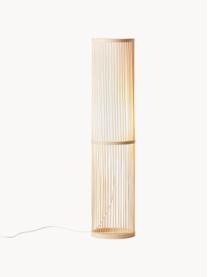 Malá stojacia lampa z bambusu Nori, Béžová, V 91 cm